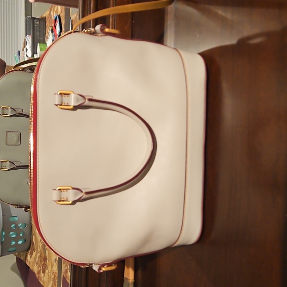 Dooney & Bourke Light Grey Gray Florentine Dome Satchel - Picture 2 of 13